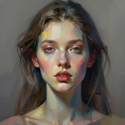 an abstract surrealist portrait of a beautiful woman, digital art by Ross Tran and Angel Ganev, highly detailed, trending on artstationhq