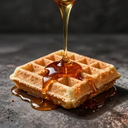 a sentient waffle set to destroy the world with maple syrup