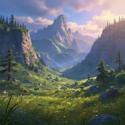 a gorgeous landscape in the style of thomas cole and pixar. beautiful beyond imagination! enchanting, mysterious, alluring. hyperrealism, high detail 8 k, smooth gradient cgi, path tracing, trending on artstation
