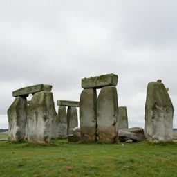 stonehenge lintels hovering high in the air, concept art