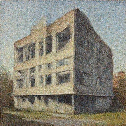 A beautiful painting of a dilapidated post-modern building in the wood, by Paul Gustav Fischer, Trending on artstation, very detailed