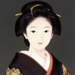 Portrait of a japanese princess young lady, beauty artwork by Akihiko Yoshida
