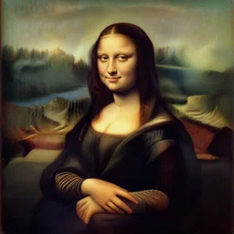 a painting of mona lisa in pablo picasso style
