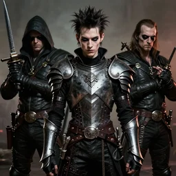 portrait of a skinny punk goth steve buscemi wearing armor by simon bisley, john blance, frank frazetta, fantasy, thief warrior