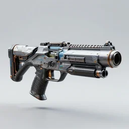 retrofuturistic alien ray gun, 3 d render, octane, ray tracing, ultra high detail, photorealistic, high resolution, 8 k
