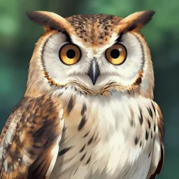 a owl, super detailed, by asano inio, scene
