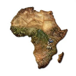 a extremely ultra highly detailed majestic hi - res beautiful immaculate award winning painting stunning masterpiece of the ultra highly detailed logo continent of africa, zoom out, 8 k, high textures, ultra hyper sharp, insanely detailed and intricate, super detailed, 8 k hdr ultra high quality