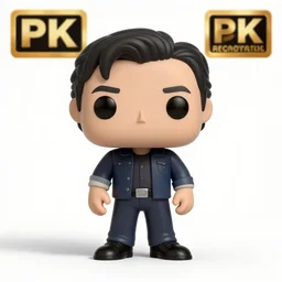 full body 3d render of Tommy Wiseau as a funko pop, Chibi, studio lighting, white background, blender, trending on artstation, 8k, highly detailed