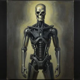 the terminator, painting by fernando botero
