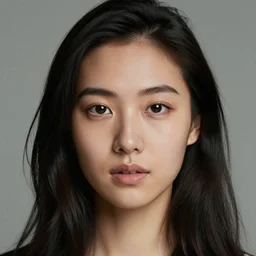 a beautiful portrait of a young woman who is a mix of all ethnicities, studio lighting, 35 mm portrait