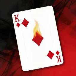 a king of diamonds card on fire, with black and red paint in the back ground, ambient lighting, atmospherical, stunning visuals, cinematic, dynamic lighting, photorealistic fantasy concept art, trending on art station, ultra detailed