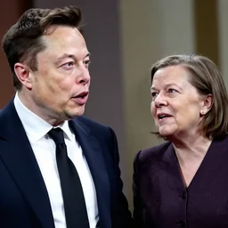 Elon musk beating up Greta thumberg