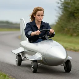 emma watson driving a rocket
