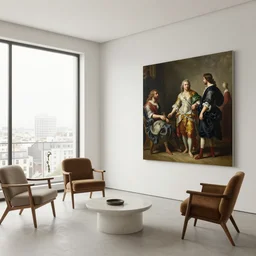 a beautiful minimalist apartment with and antique furniture with a view of the city, interior design, architecture, key lighting, soft lights, by steve hanks, by edgar maxence, by caravaggio, by michael whelan, by delacroix, by serov valentin, by tarkovsky, 8 k render, detailed, oil on canvas