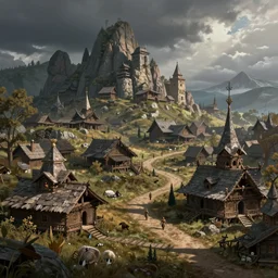 Ancient elfic town. By Konstantin Razumov, highly detailded
