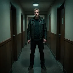 Hallway scene. Space horror movie, john carmack