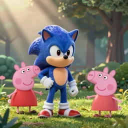 sonic and peppa prig cartoon network stillframe