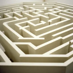 maze - like labyrinth extremely large house from the 1 9 8 0's with no furniture. nostalgia, film photo, soft lighting