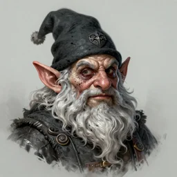 a higly detailed horrific gnome portrait by dariusz zawadzki