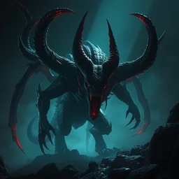 demonic deathclaw in the style of michael whelan and gustave dore. hyperdetailed photorealism by greg rutkowski, 1 0 8 megapixels, cinematic lighting