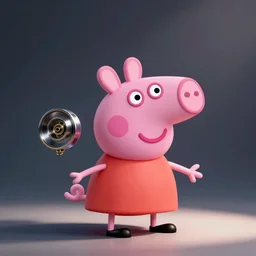 peppa pig head make of turbo