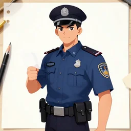 Character design police man