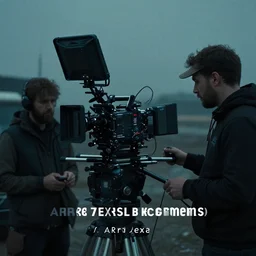 vfx film, on set, on location, big production, behind the scenes, film production, making of, flat color profile low - key lighting award winning photography arri alexa cinematography, hyper real photorealistic cinematic beautiful, atmospheric cool colorgrade
