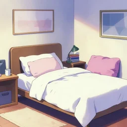 illustration of 90s anime lofi bedroom