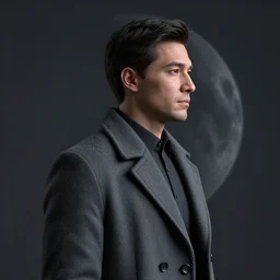 a 🌛  wearing a formal overcoat, portait photo profile picture, hyperrealistic concept art, octane render, unreal engine 5, digital art hi