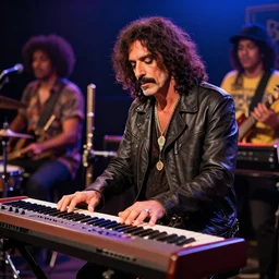 a photograph of frank zappa dos teclados, musica brega, show de brega, forro brasil, risca faca ao vivo