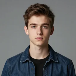 portrait photo of attractive 2 0 years old man