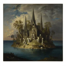 the isle of the dead, variations, painting