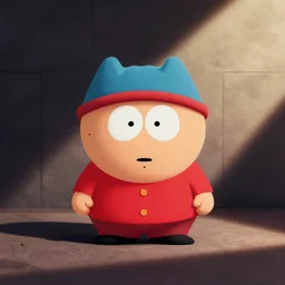“studio photograph of Cartman from South Park”