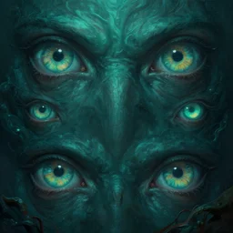epic professional digital art of hungry eyes, ambient teal light, painted, mysterious, closeup cinematic aquatic life scene, eerie, mythic, detailed, intricate, grand, leesha hannigan, wayne haag, reyna rochin, ignacio fernandez rios, mark ryden, van herpen, artstation, cgsociety, epic, stunning, gorgeous, wow wow detail