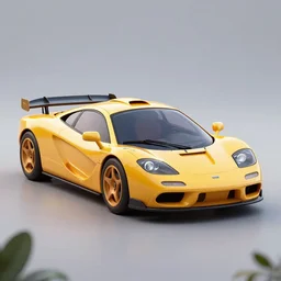 cute cartoon McLaren F1, caricature style, octane render, unreal engine, 8k,