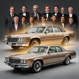 combine 1 9 6 7 cadillac fleetwood 7 5 and ford mustang 1 9 7 0 with 4 doors. design by cory loftis, fenghua zhong, bradbuilds, ryohei hase, ismail inceoglu, ruan jia, henrik fisker, bruce kaiser, scott robertson, dmitry mazurkevich, doruk erdem, and jon sibal. volumetric light