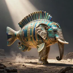 psychedelic egyptian elephant fish