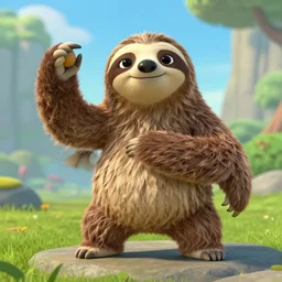 kung fu sloth, by dreamworks studio