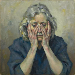 growing old, oil on canvas, expressionist, emotional, masterpiece, trending on artstation