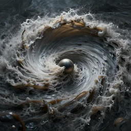 hyperrealistic image of turbulent flow around a rotating doublet transitioning to multiphase flow, by thomas eakes & xiang duan & mike judge, perfect symmetry, dim volumetric lighting, photorealistic, 8 k octane beautifully detailed render, post - processing, extremely hyper - detailed, intricate, epic composition, cinematic lighting, masterpiece, trending on artstation, incredibly detailed, stunning,
