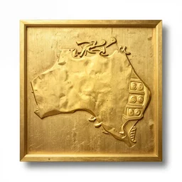 golden wood carved in relief, gold color with aboriginal motifs of northern Patagonia, animals and nature of the patagonian aboriginal by miguel angel, sharp focus