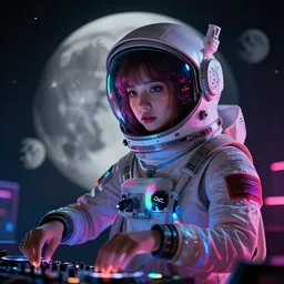 Attractive rave girl wearing an astronauts helmet, glowsticks, trap music, dubstep, dance club on the moon, dramatic lighting, cinematic, establishing shot, extremely high detail, foto realistic, cinematic lighting, post processed, concept art, high details, cinematic, 8k resolution, beautiful detailed, photorealistic, digital painting, artstation, concept art, smooth, sharp focus, artstation trending, octane render, unreal engine