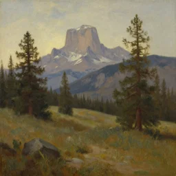 catalina national park in the style of hudson river school of art, oil on canvas