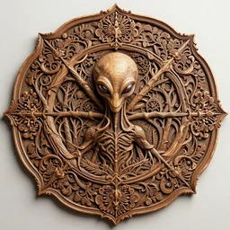 woodcut alien forest mandala, hyper realistic, ultra detailed, epic, rococco, filigree, octane, unreal engine, 3 d render # unreal engine