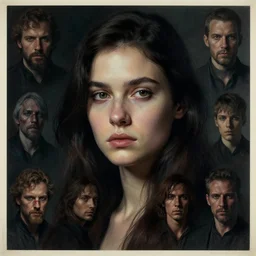 stylized portrait of an artistic pose, composition, dark mysterious young lady, cinematic moody colors, one single head, realistic shaded, fine details, realistic shaded lighting poster by ilya kuvshinov, magali villeneuve, artgerm, jeremy lipkin and michael garmash and rob rey