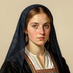 portrait 🇮🇪👩, traditional corsican, intricate, highly detailed, artstation, illustration, jurgens, rutkowski, bouguereau