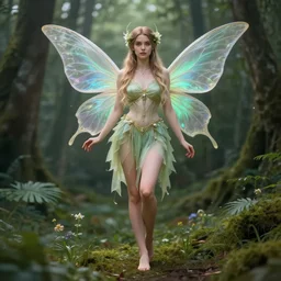 a beautiful female fairy, 8 k, hyperrealistic, hyperdetailed, full body length, fantasy portrait by laura sava