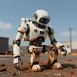 An interstellar robot succumbing to rust
