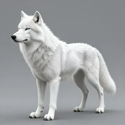 a white feathered wolf with a bladed horn and tail. a high definition photograph of absol ( from pokemon ). absol caught on a deep forest mountain night vision trail cam
