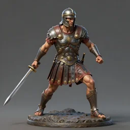 artstation concept art portrait of a roman soldier themed superhero in sword battle, realistic sculpture render, detailed, photorealistic painting, greg rutkowski and ruan jia, octane render,
